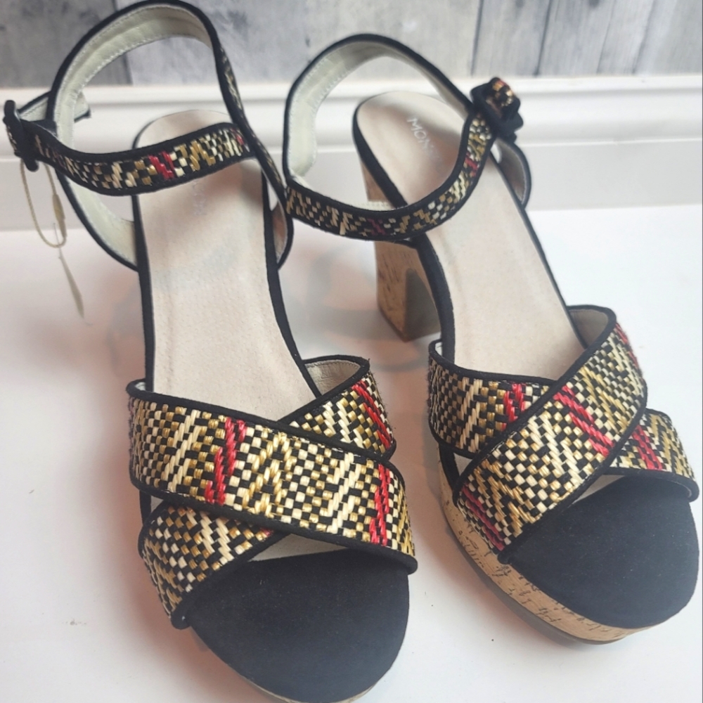 Monsoon London Cork Heel Sandals NWT 10